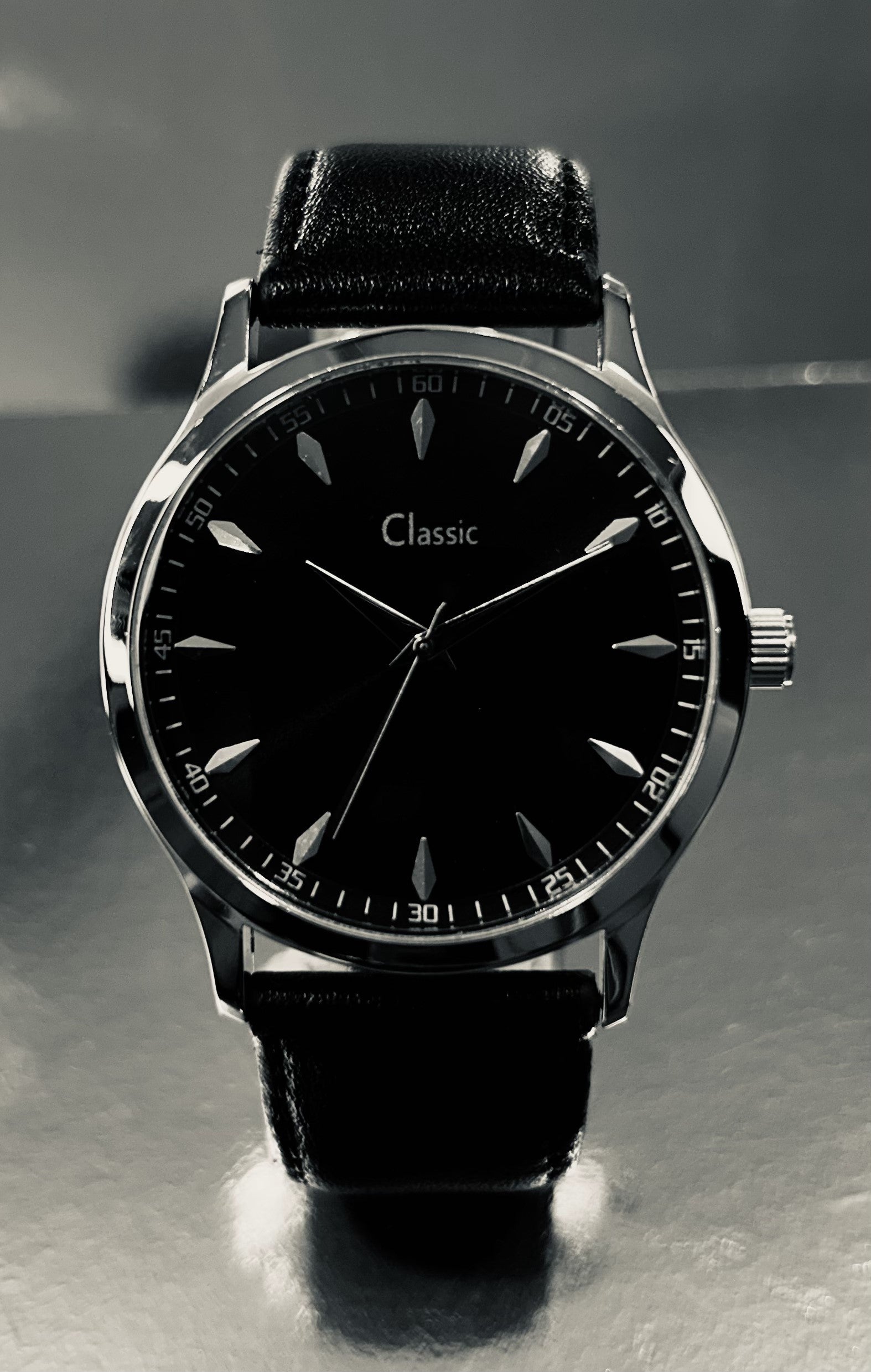 Classic Stealth Analog Black dial Wrist Watch with Black Strap for Men